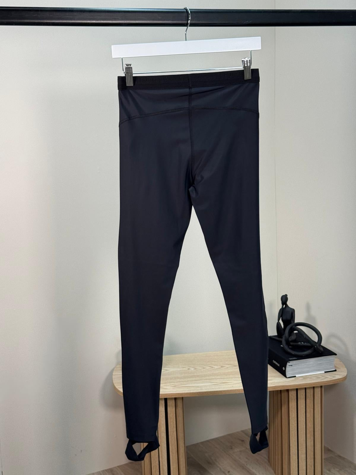 Balenciaga Black Logo Waist Leggings - Medium