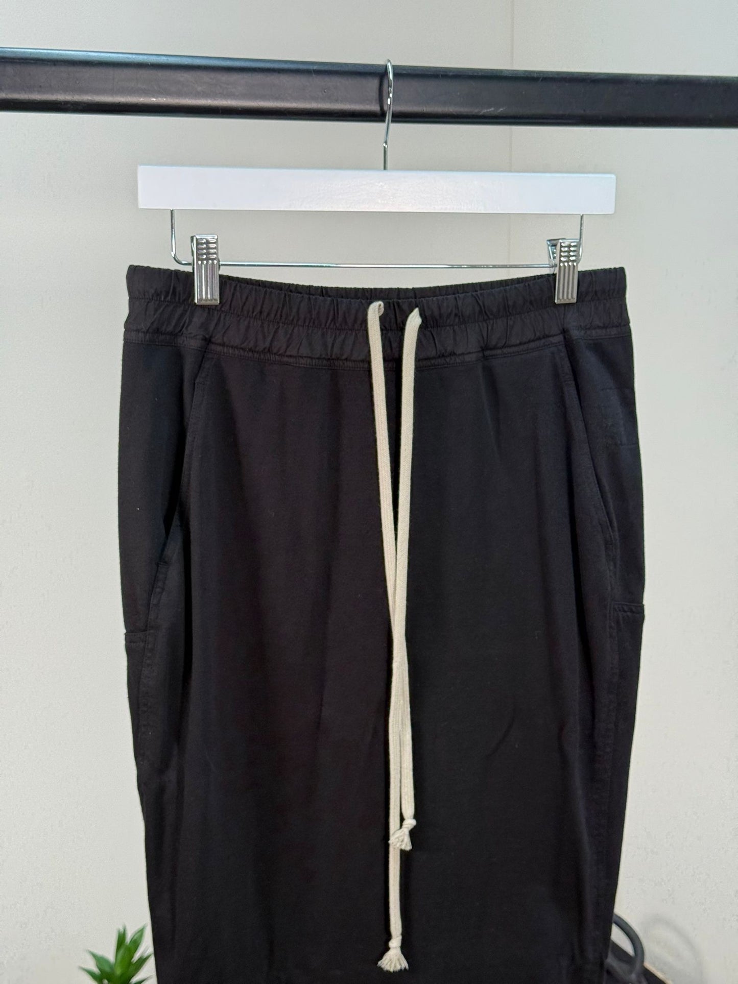 Rick Owens Black & White Drawstring Maxi Skirt - Medium