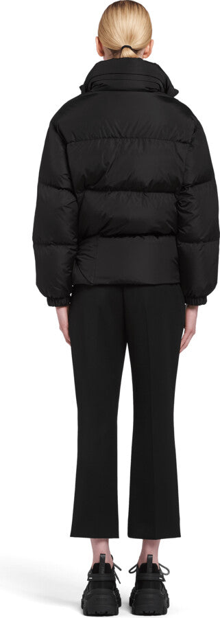 Prada Black Re-Nylon Belt Bag Padded Coat - 40/M