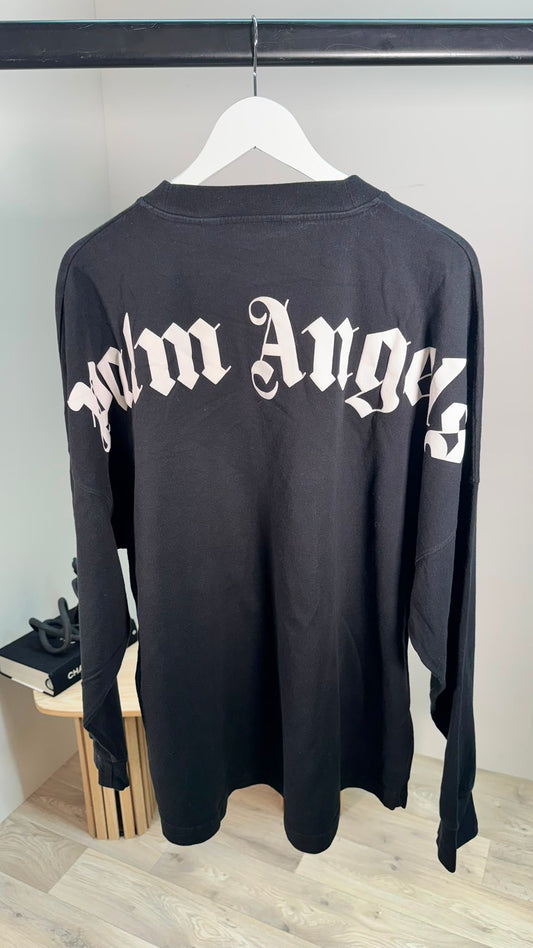 Palm Angels Black Long Sleeve Logo Top – XL