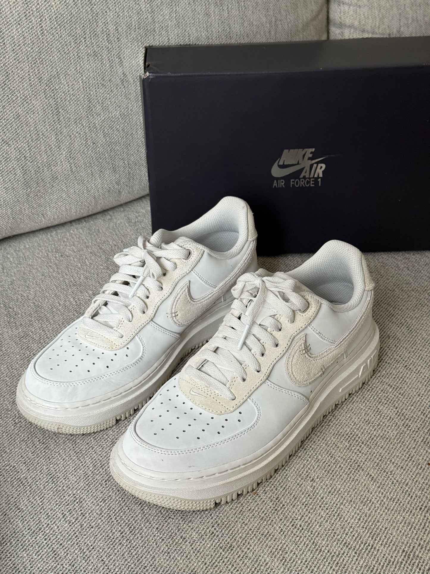 Nike Air Force 1 '07 Luxe Ghost White Trainers - UK 7.5