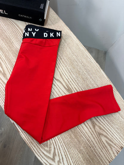 Kids DKNY Red Black Logo Leggings – Age 10
