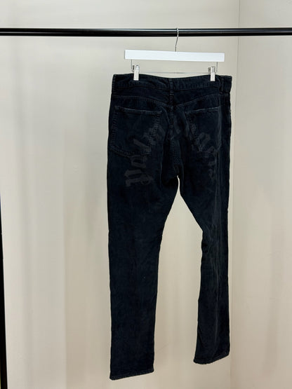 Palm Angel Black ribbed logo jeans Excellent - 34