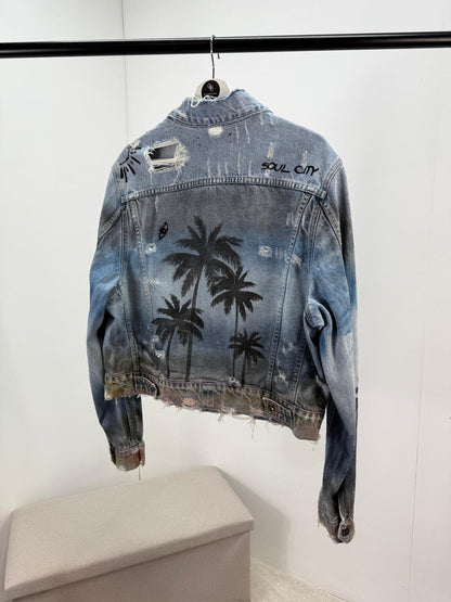 Amiri Palm Tree Denim jacket - Small