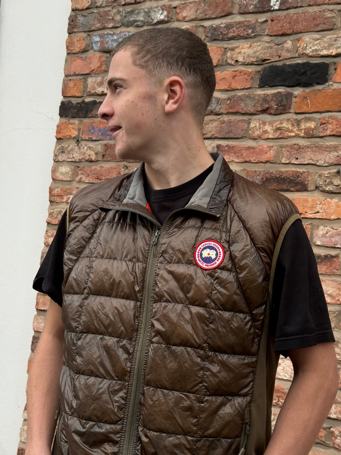 Canada Goose Khaki Padded HyBridge Lite Vest Gillet - XL