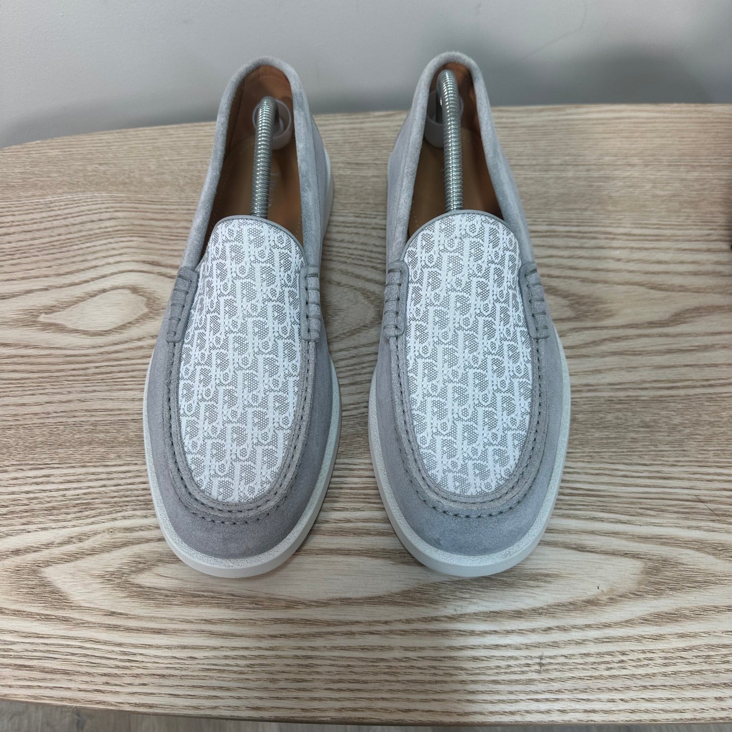 Dior Granville Light Grey Suede Oblique Loafer – UK 8