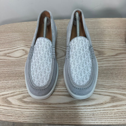 Dior Granville Light Grey Suede Oblique Loafer – UK 8