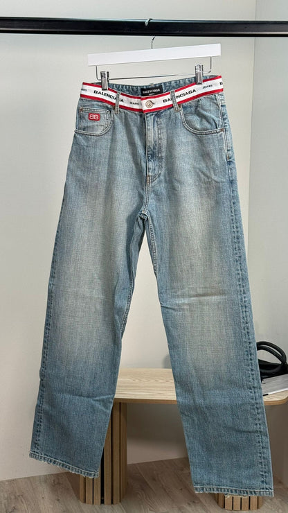 Balenciaga Unifit Wideleg Denim Jeans - XS