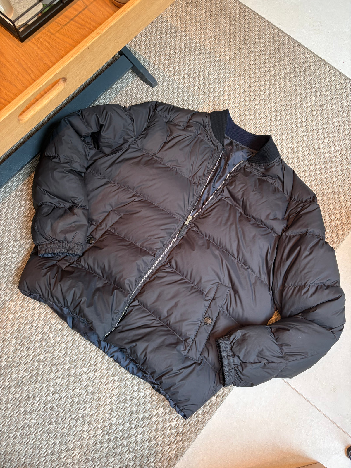 Louis Vuitton Navy Monogram Reversible Bomber Jacket – 54/XL