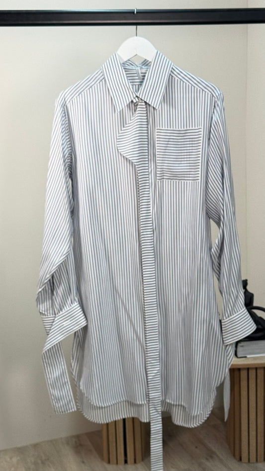 Loewe Blue White Striped Shirt - Medium