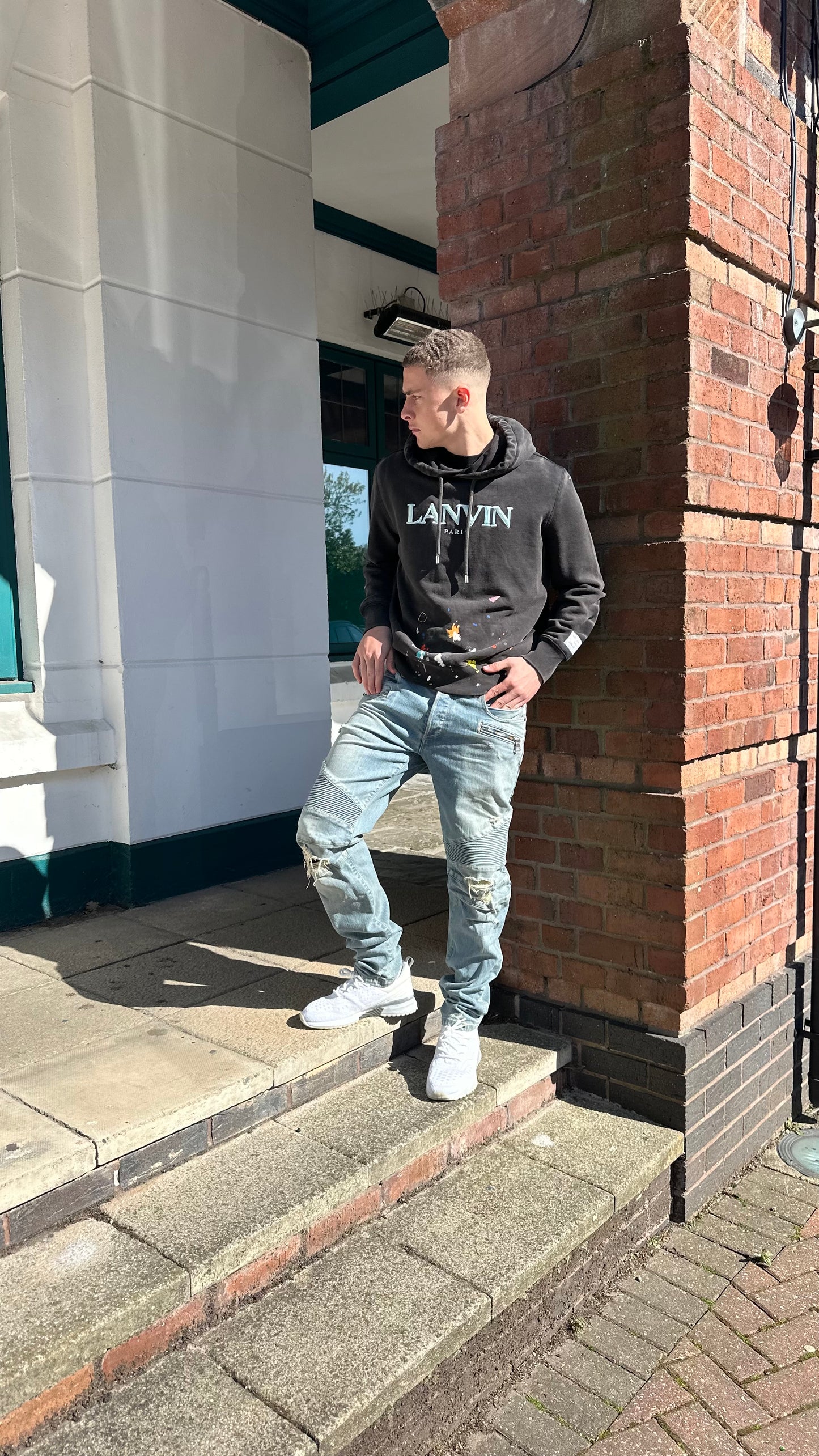 Lanvin X Gallery Dept Black Paint Splash Hoodie – New In Tags Large