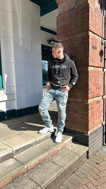 Lanvin X Gallery Dept Black Paint Splash Hoodie – New In Tags Large