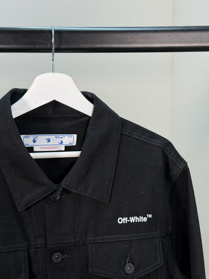 Off-White Black White Arrow Denim Jacket - Large