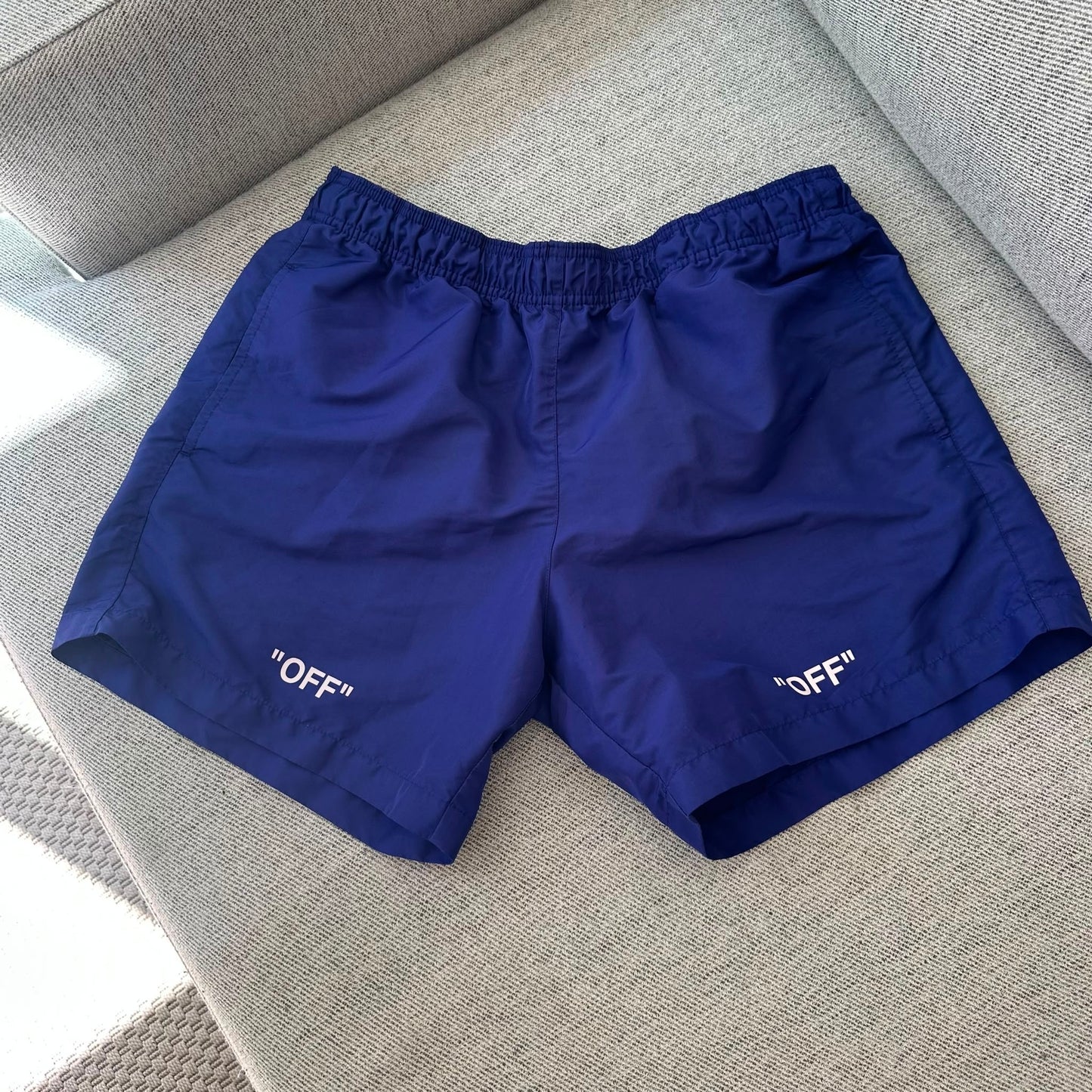 Off-White Purple Swim Shorts – XL