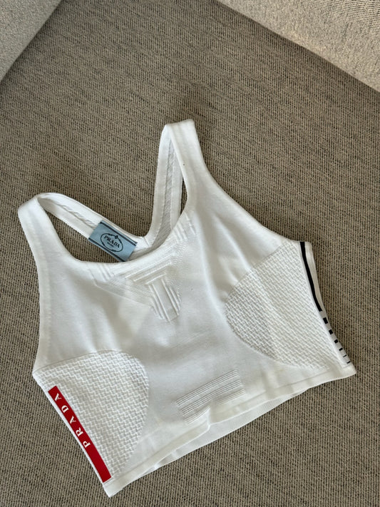 Prada White Sports Bra - small