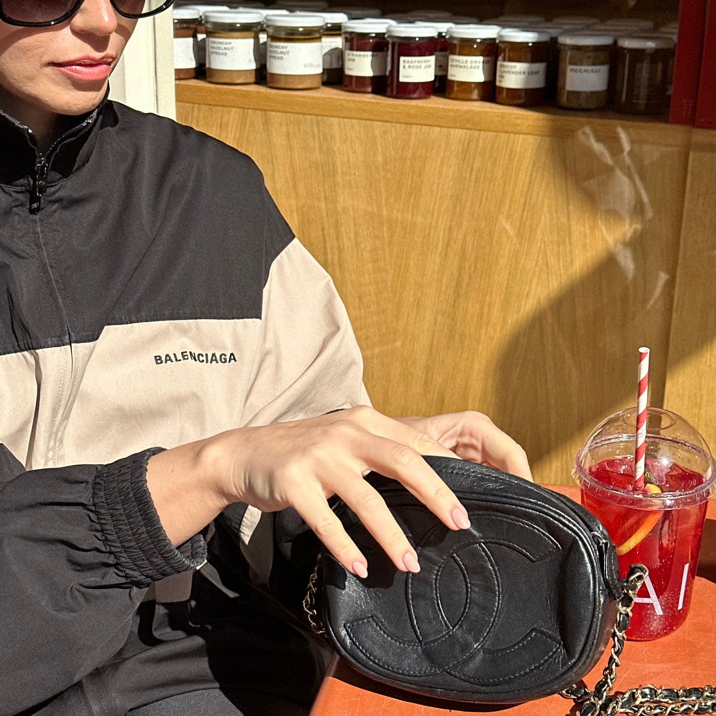 Chanel Black Oval Vintage Chanel Mini Bag