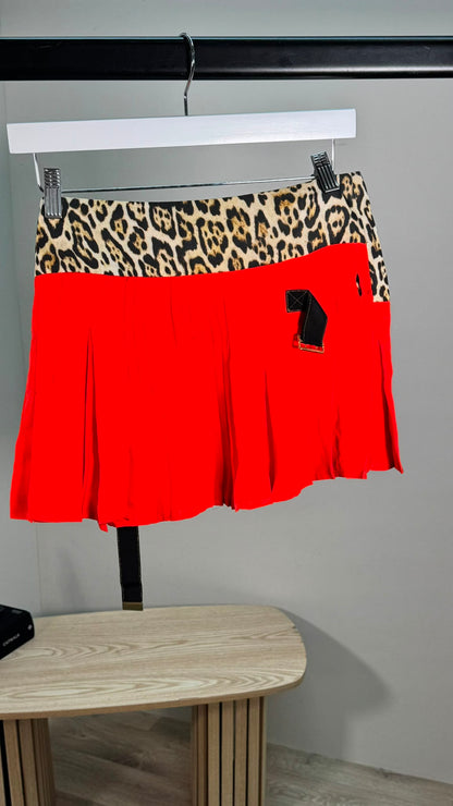 Roberto Cavalli Red Printed Skirt – IT 40