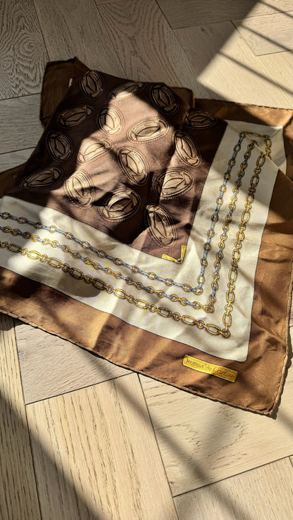 Cartier Les Must De Cartier Chains Interlock Silk Scarf – 84 x 84 cm