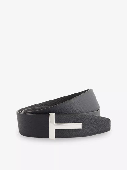 Tom Ford Black Leather TG 100cm Belt- Brand New In Box