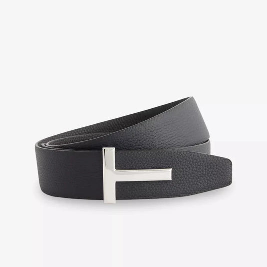 Tom Ford Black Leather TG 100cm Belt- Brand New In Box