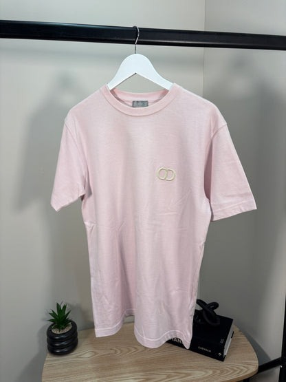 Dior Baby Pink CD Logo T-Shirt – UK Small