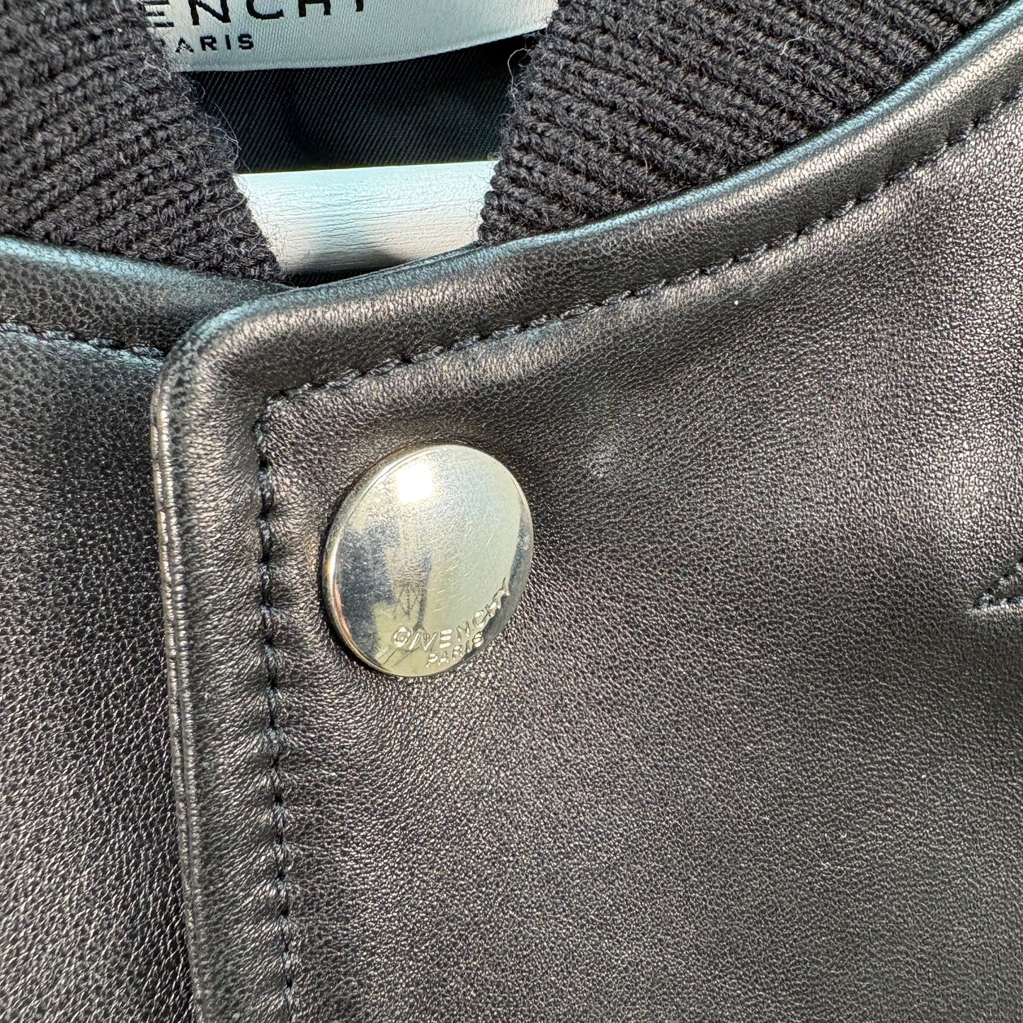 Givenchy Black Leather Jacket – UK46