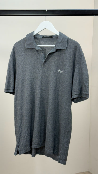 Zegna Grey Logo Polo T-Shirt - XXL