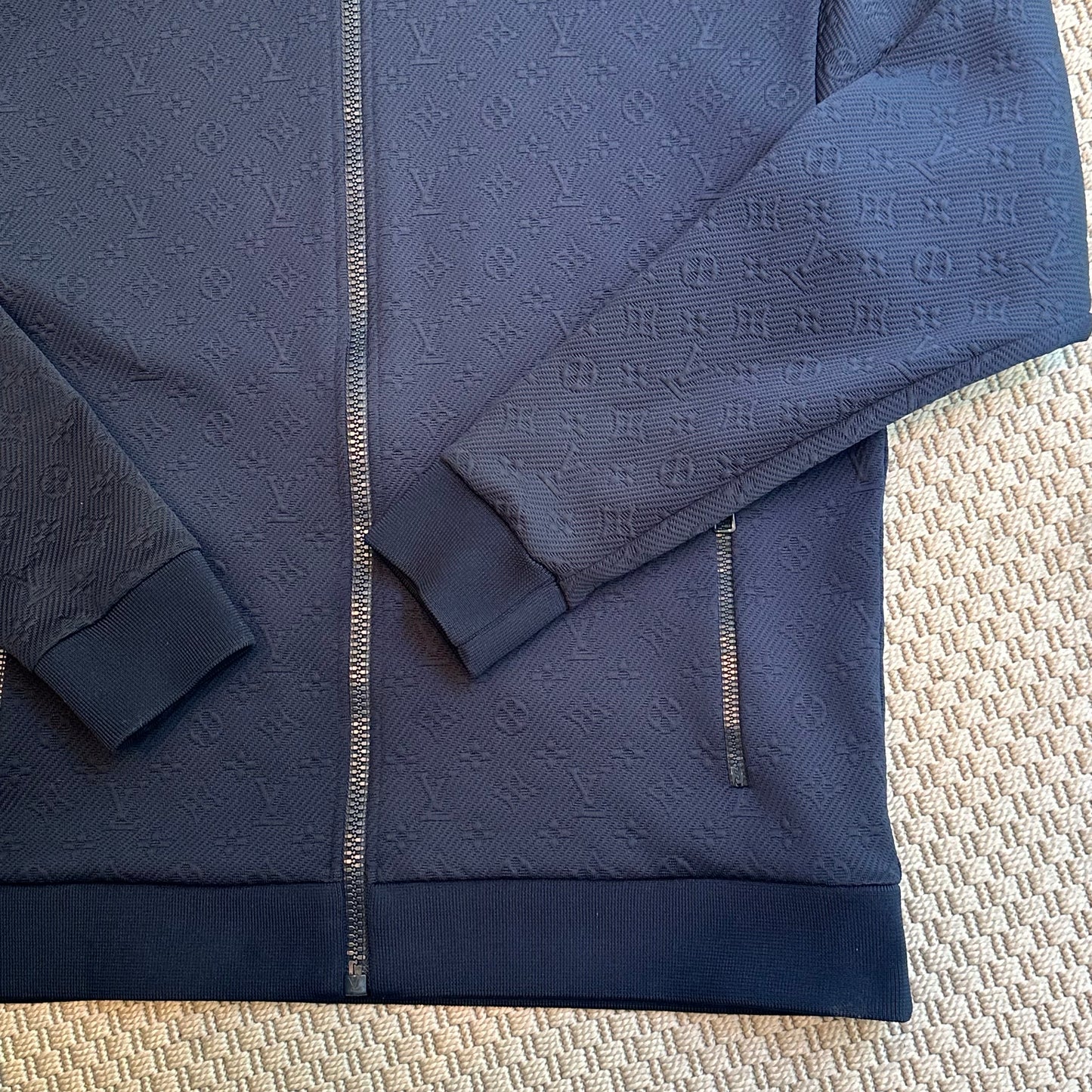 Louis Vuitton Navy Technical Zip Track Jacket - XL