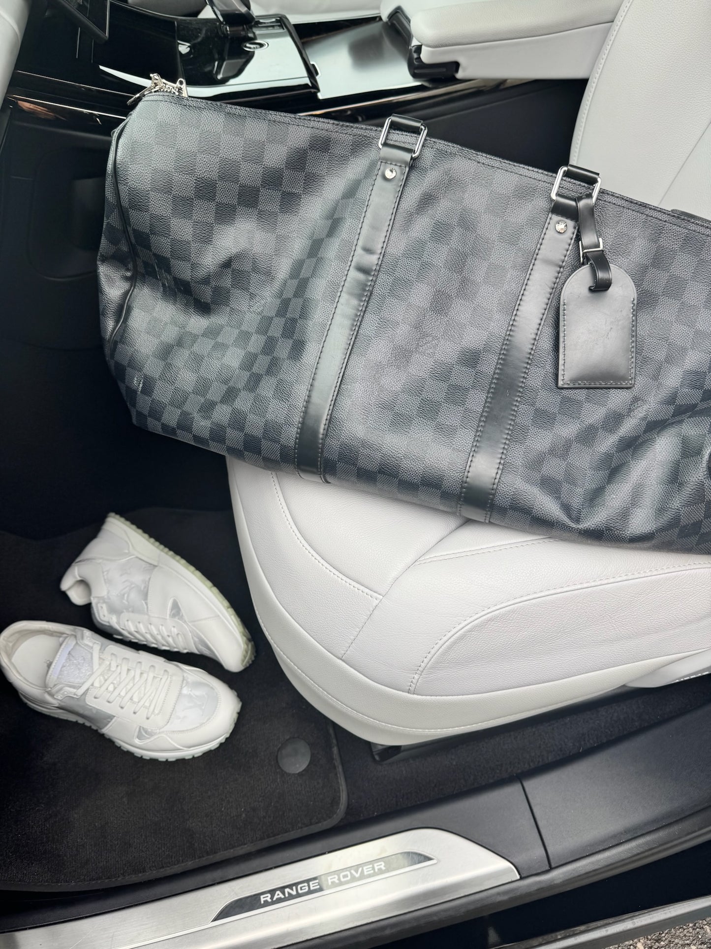 Louis Vuitton Black Damier Graphite Canvas Keepall Travel Bag – 55