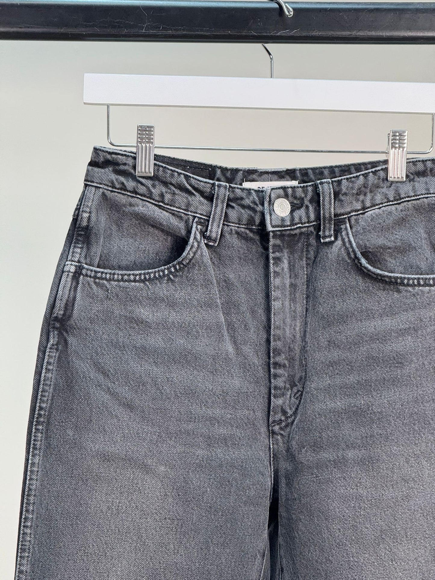 Re/Done Black Denim Straight Leg Jeans - 27