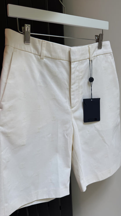 Louis Vuitton White LV Multi Logo Chino Shorts New in Tags - 46 UK XS