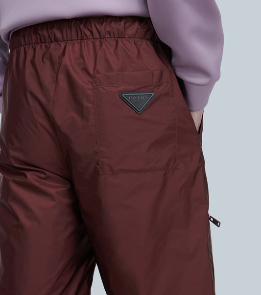 Prada Burgundy Wide Leg Technical Zip Shorts – Large