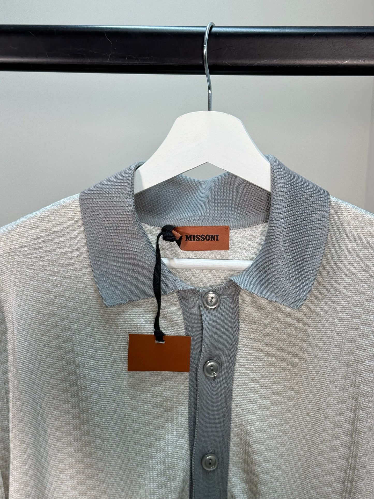 Missoni Long Sleeve Polo Top - Large