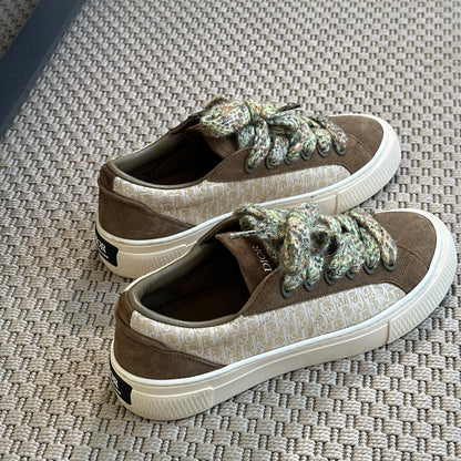 Dior B33 Khaki Oblique Suede Trainers – UK 8