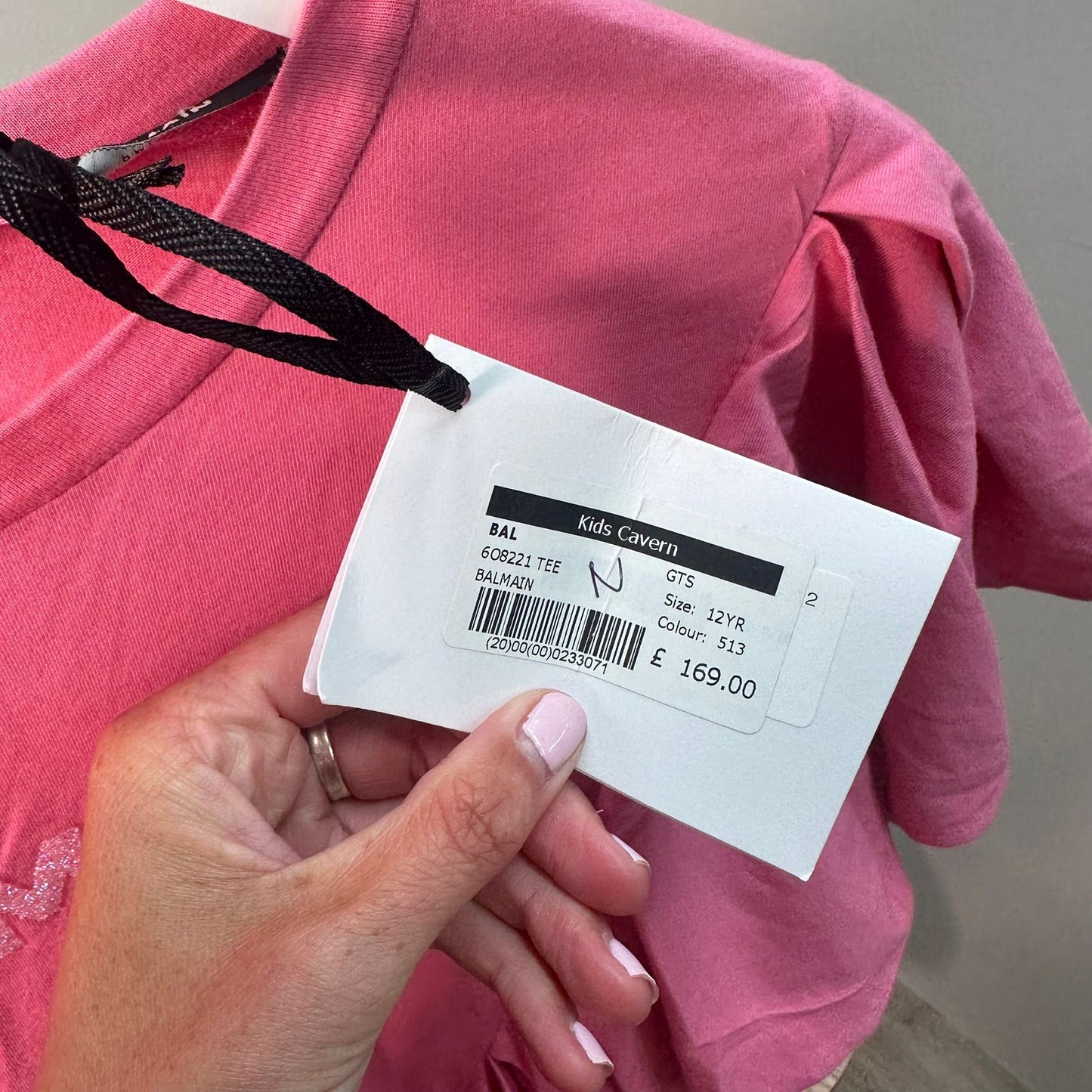 Kids Balmain Pink Frill T-Shirt – New In Tags Age 12