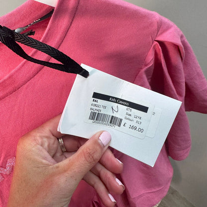 Kids Balmain Pink Frill T-Shirt – New In Tags Age 12