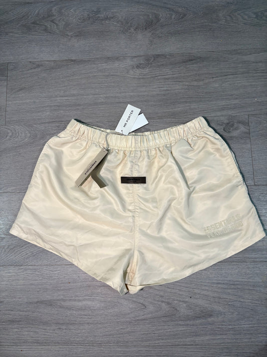 Essentials Cream Nylon Shorts – New In Tags Large