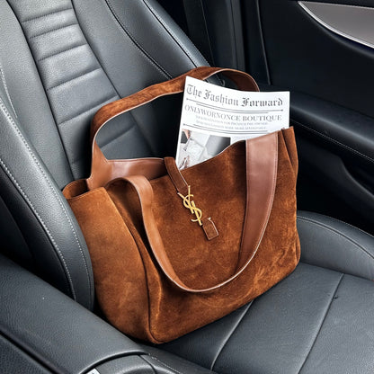 Saint Laurent Le 5 À 7 Bea Suede Tote Bag