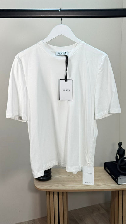 The Attico White Join Us Upstairs Plain T-shirt - Brand New IT 38/S-M