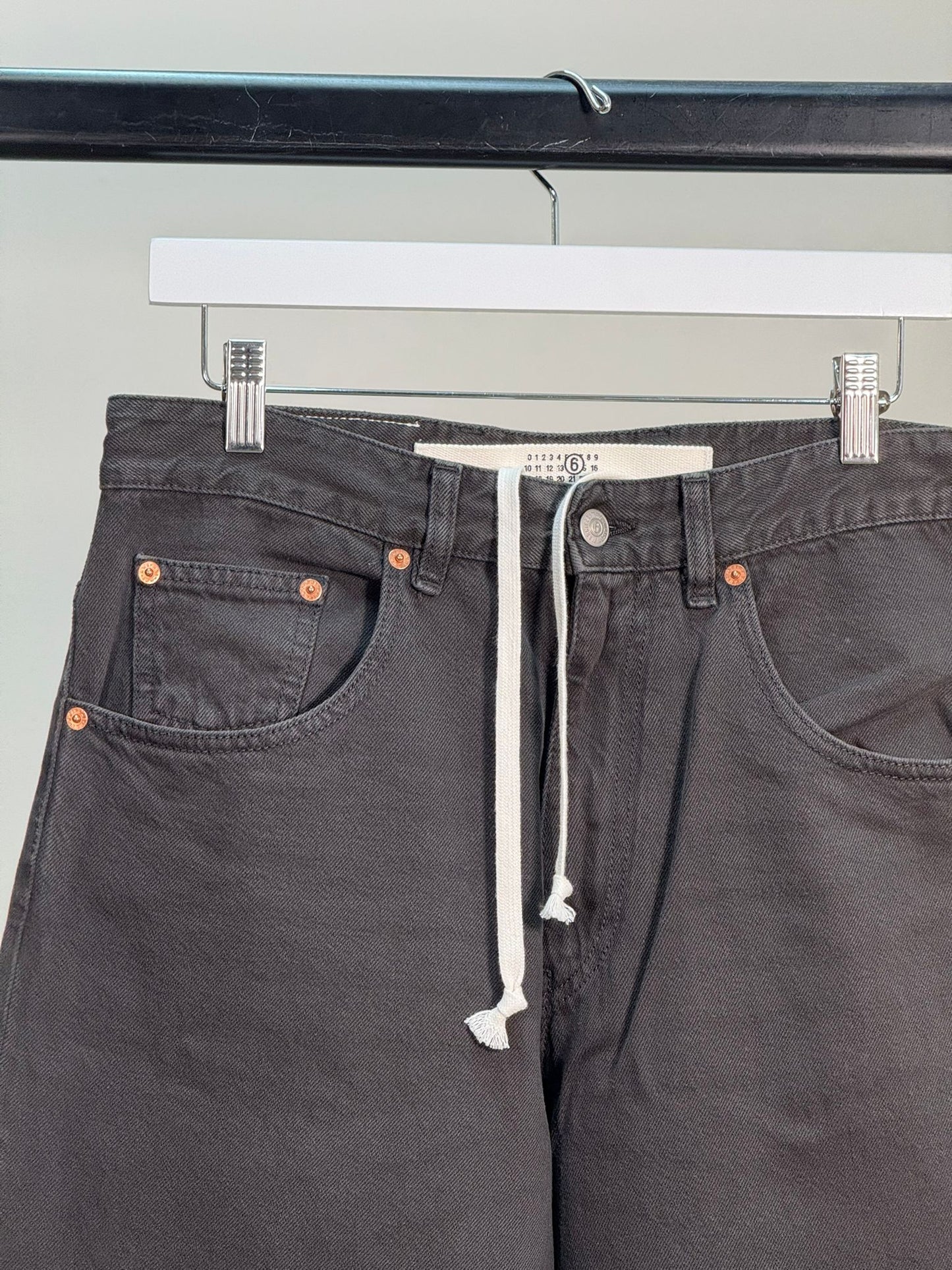 Maison Margiela Black Denim Wide Leg Jeans - 26