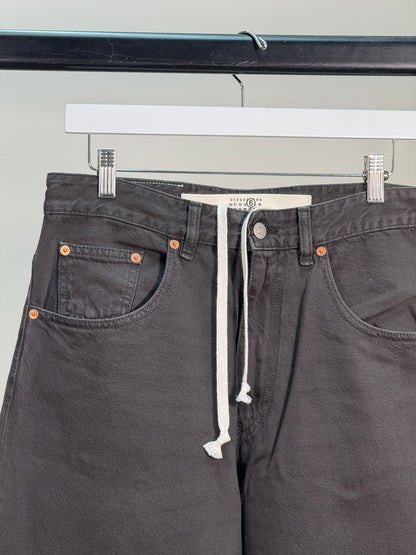 Maison Margiela Black Denim Wide Leg Jeans - 26