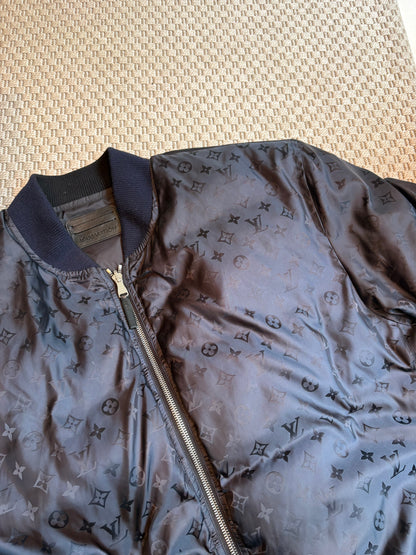 Louis Vuitton Navy Monogram Reversible Bomber Jacket – 54/XL