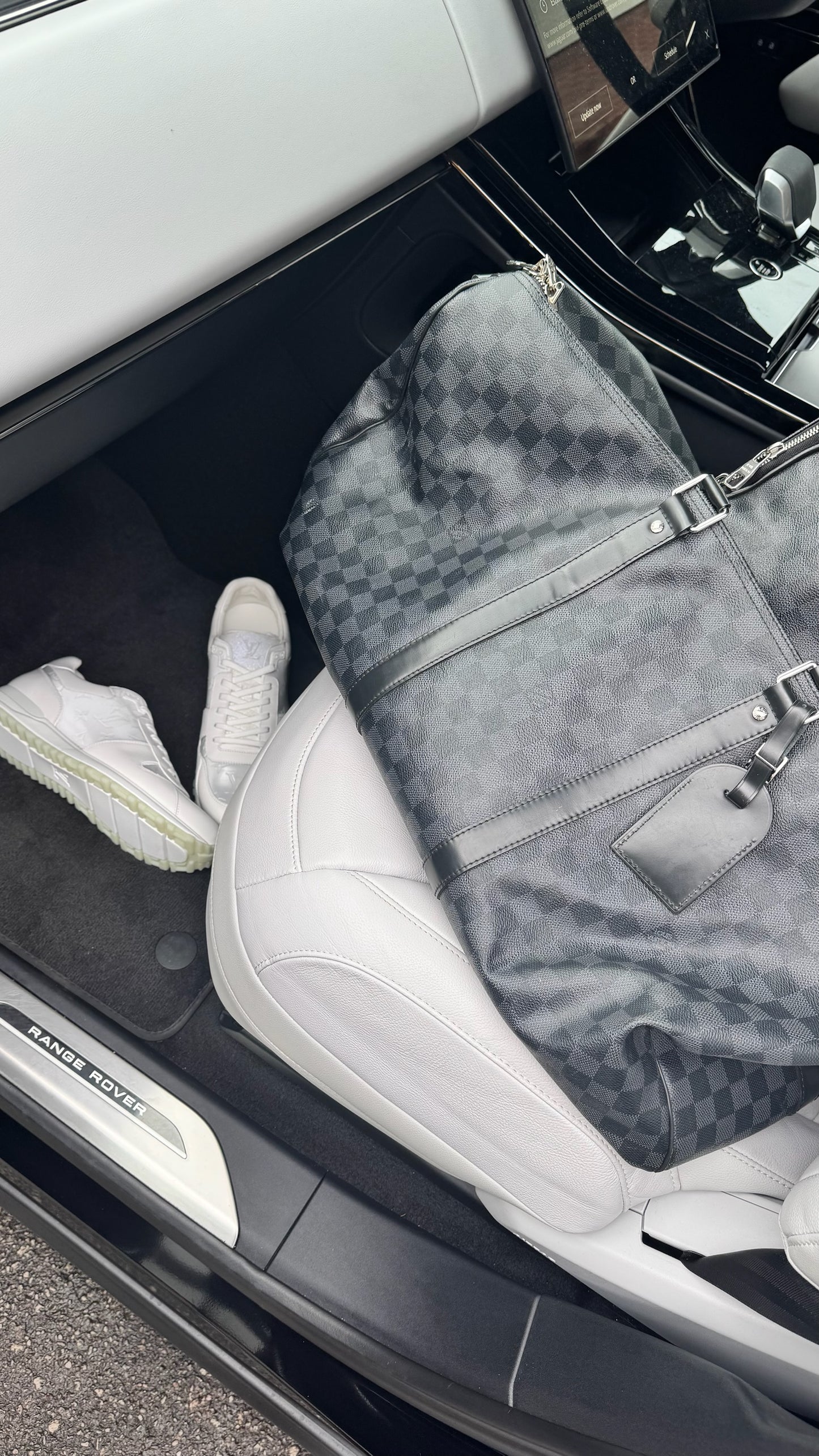 Louis Vuitton Black Damier Graphite Canvas Keepall Travel Bag – 55