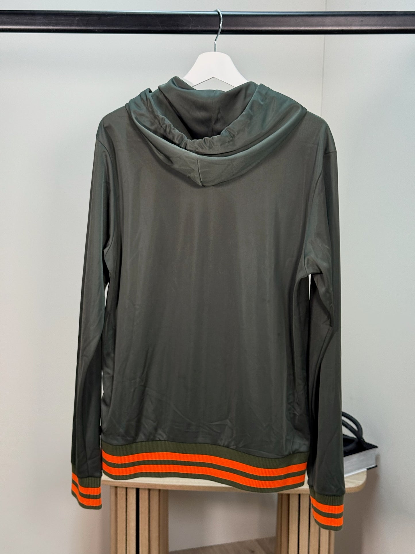 Dolce Gabbana Khaki Grey And Orange Logo Hoodie - 50-DG