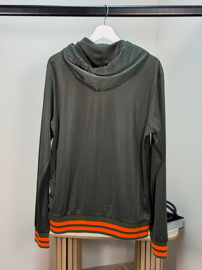 Dolce Gabbana Khaki Grey And Orange Logo Hoodie - 50-DG