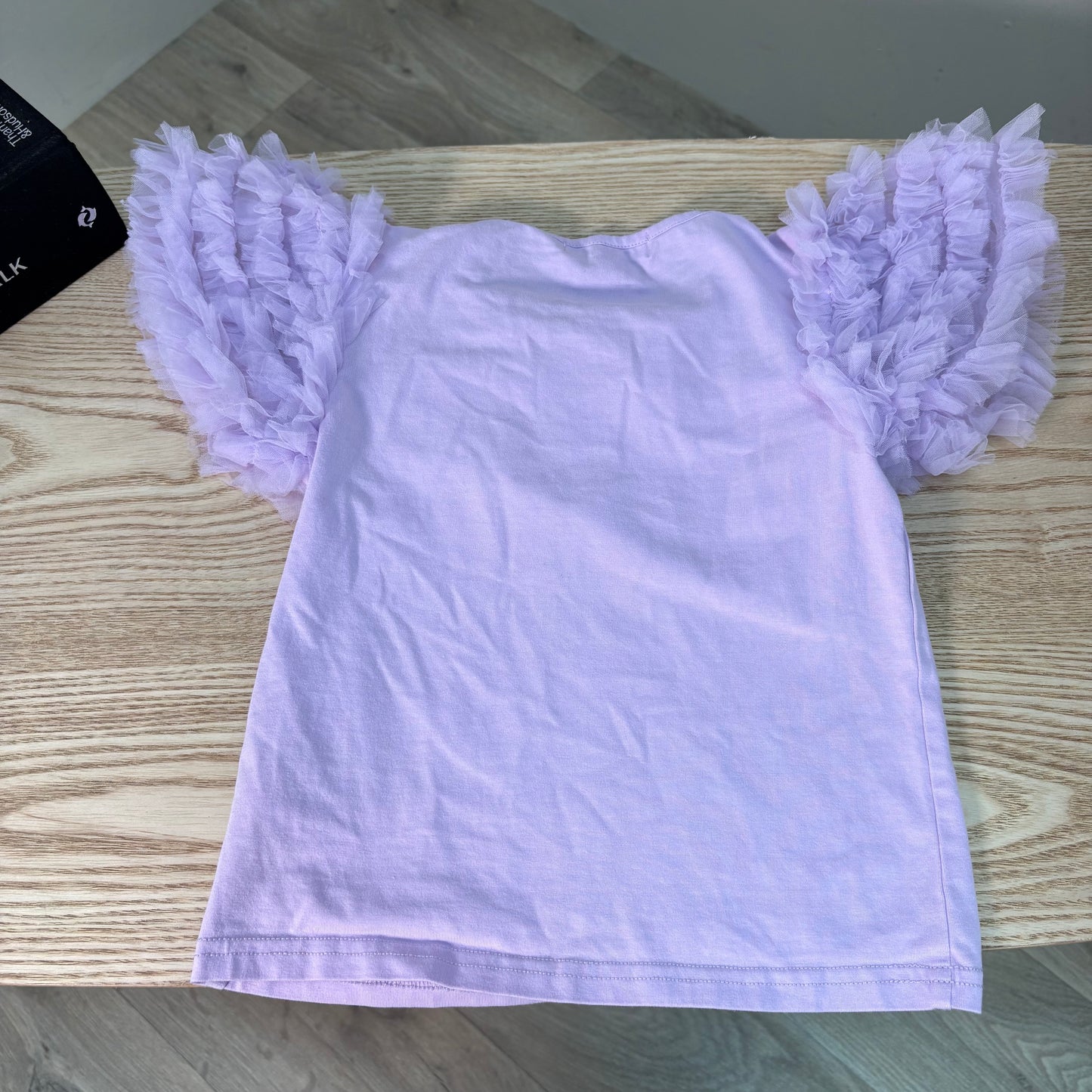 Kids Angel Face Purple Ruffle Top – Age 6-7