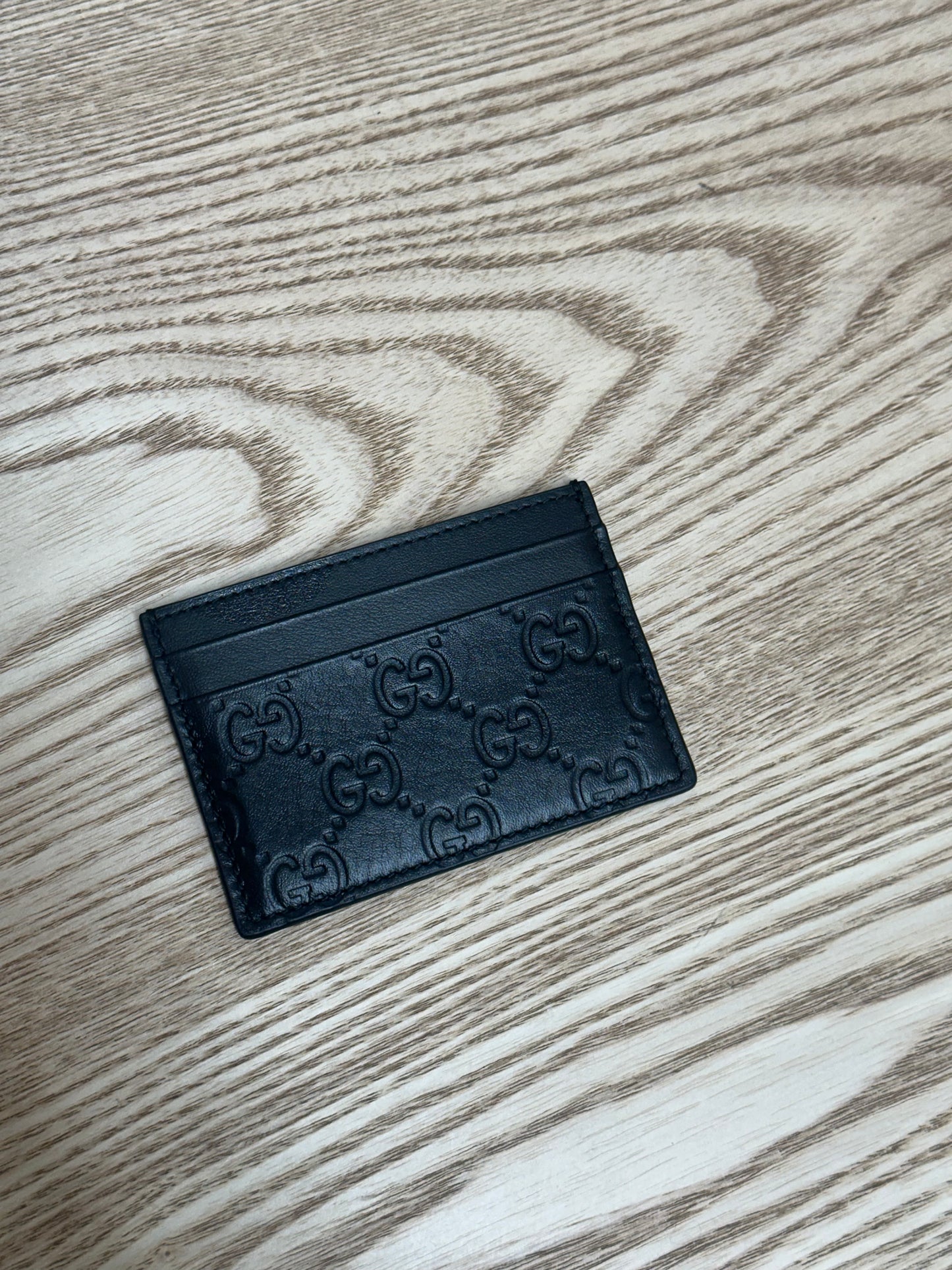 Gucci Black GG Emblem Cardholder