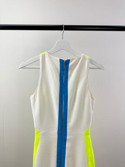 Antonio Baradi Neon Contrast Mini Dress - Small