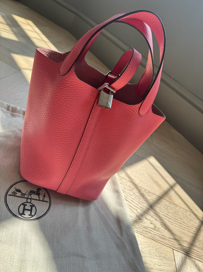 Hermès Pink Clements Picotin lock bag