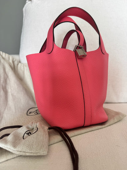 Hermès Pink Clements Picotin lock bag